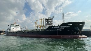 Oil tankers navigating the Black Sea