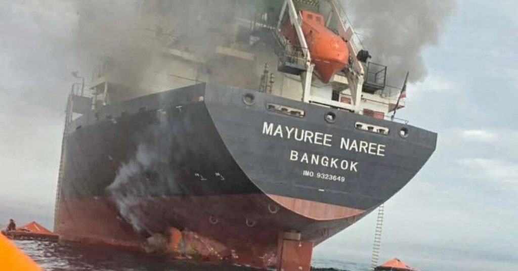 Oil Tanker Crossing the Strait of Hormuz Amid Rising Tensions